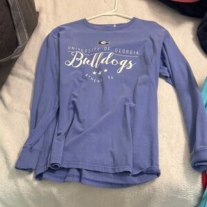 University of Georgia Bulldogs Long Sleeve Shirt - Blue